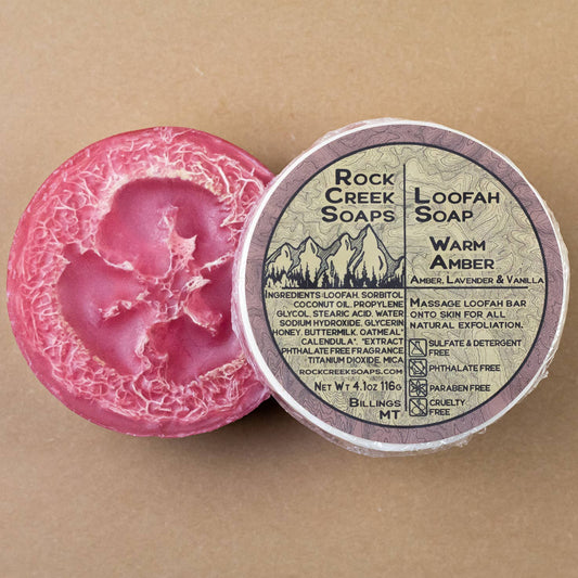 Warm Amber Loofah Soap | Lavender, Amber & Vanilla