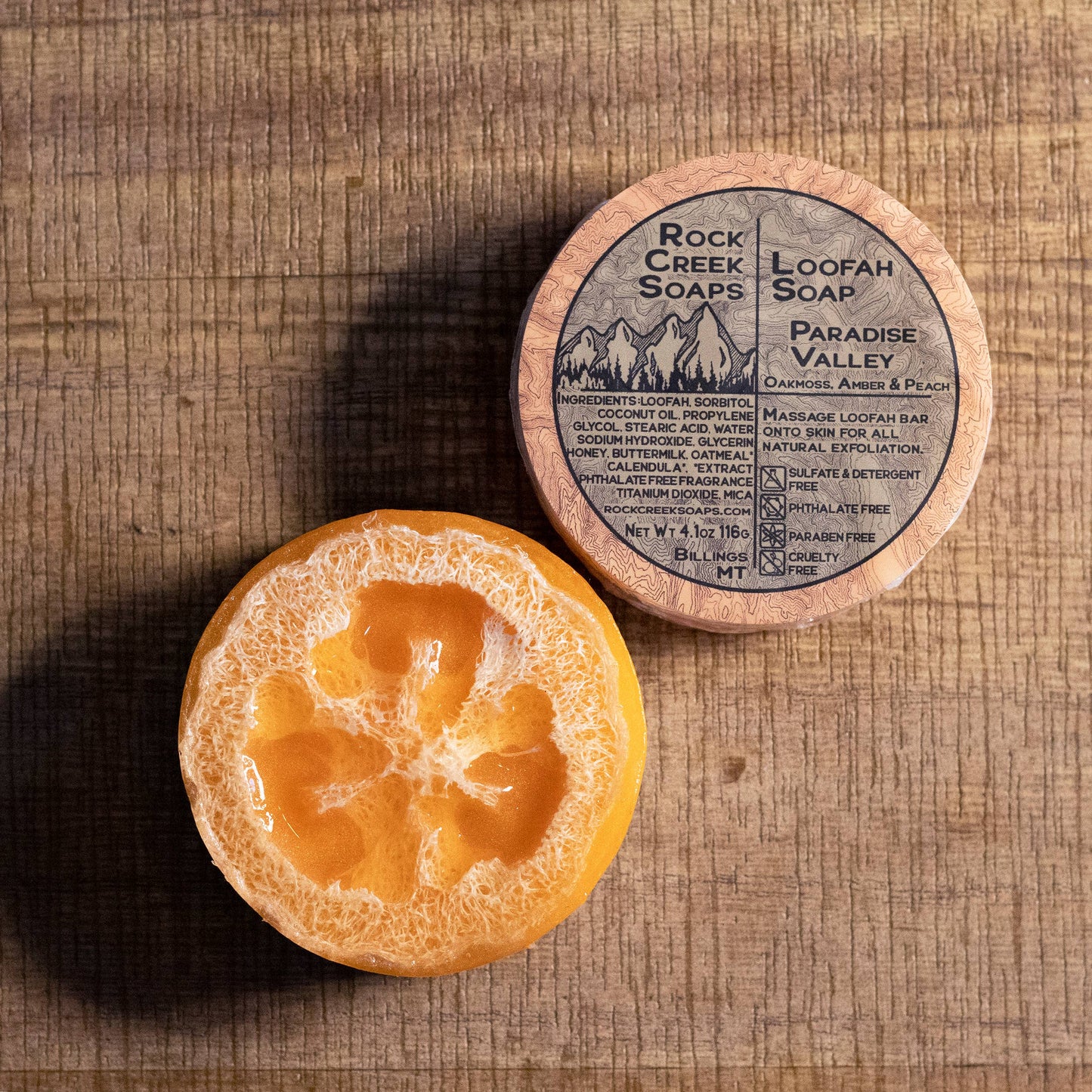 Paradise Valley Loofah Soap | Peach, Amber & Oakmoss