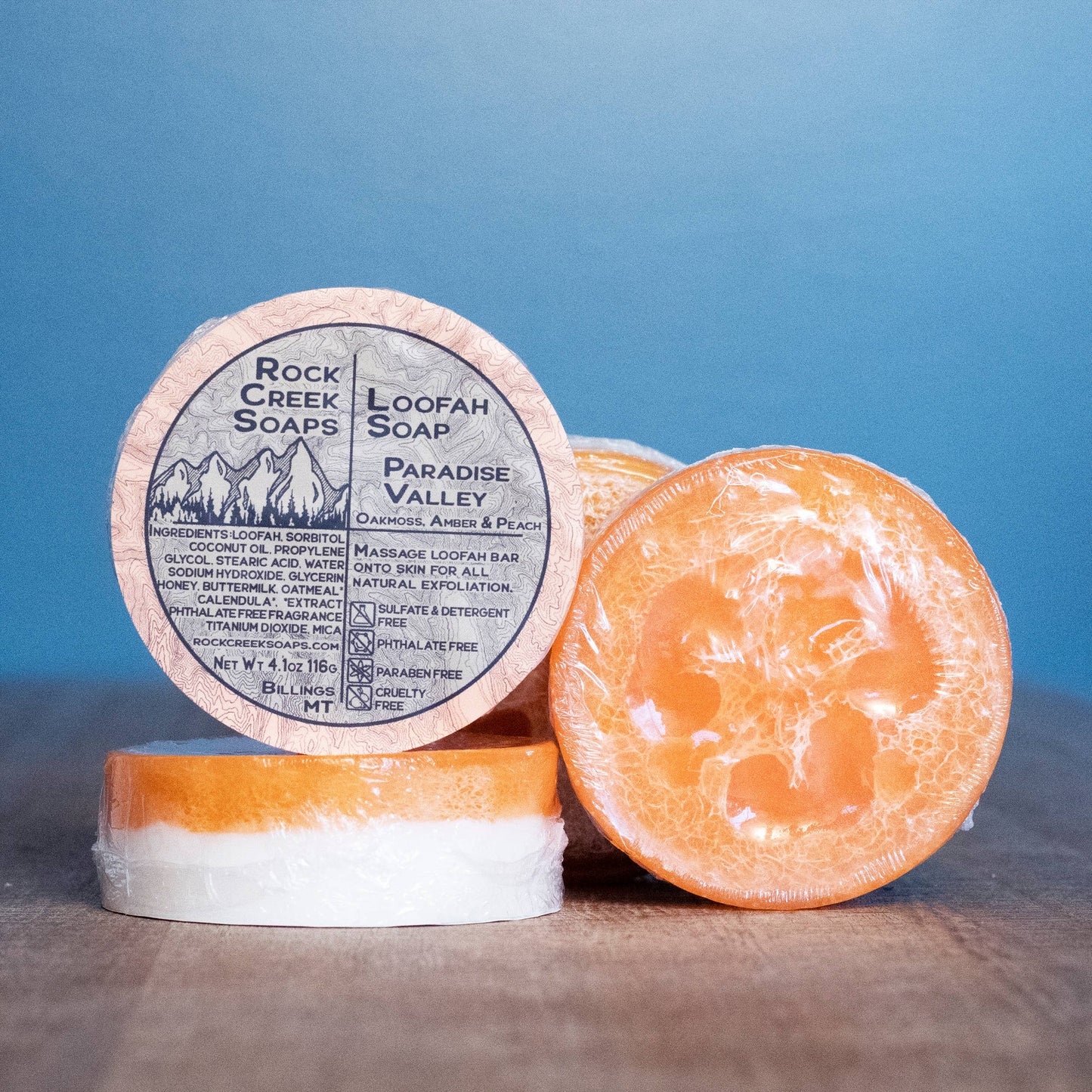 Paradise Valley Loofah Soap | Peach, Amber & Oakmoss